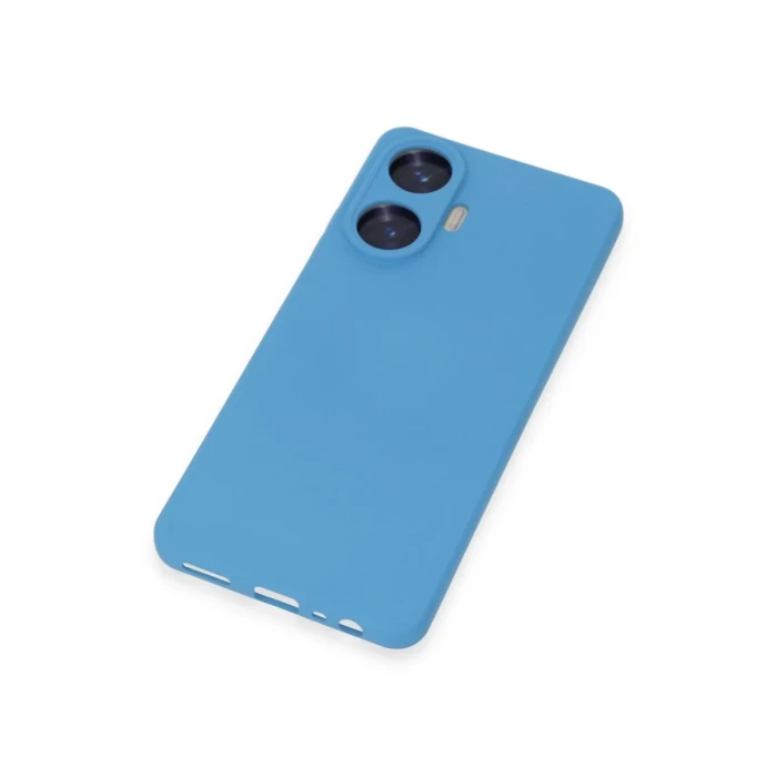Newface Realme C55 Kılıf Nano içi Kadife Silikon - Mavi