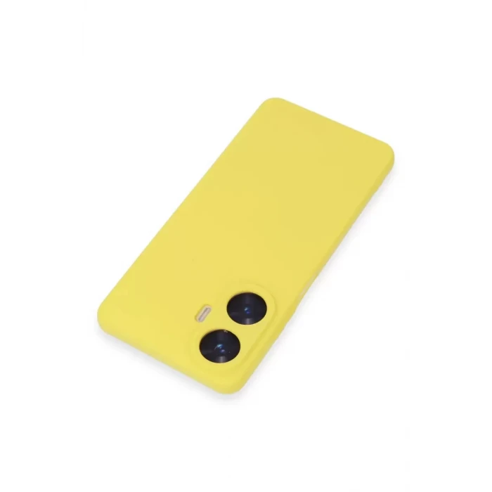 Newface Realme C55 Kılıf Nano içi Kadife Silikon - Sarı