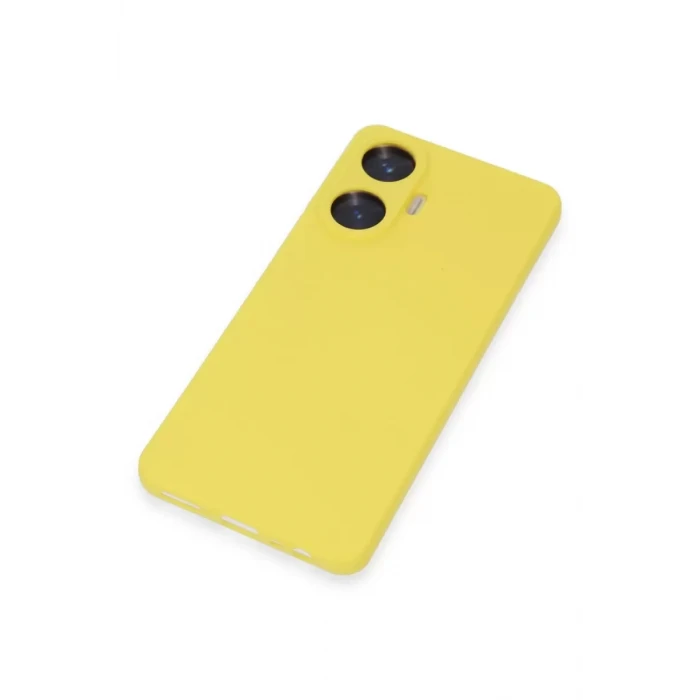 Newface Realme C55 Kılıf Nano içi Kadife Silikon - Sarı