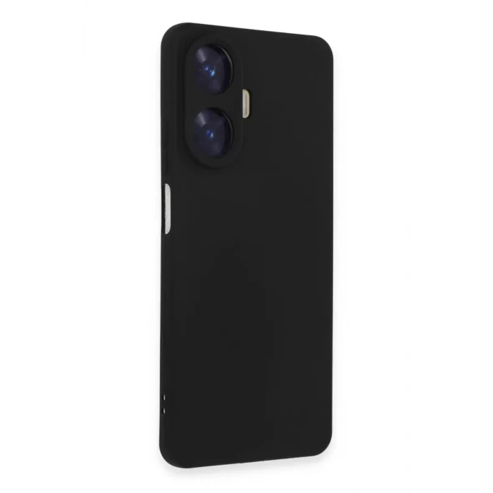 Newface Realme C55 Kılıf Nano içi Kadife Silikon - Siyah