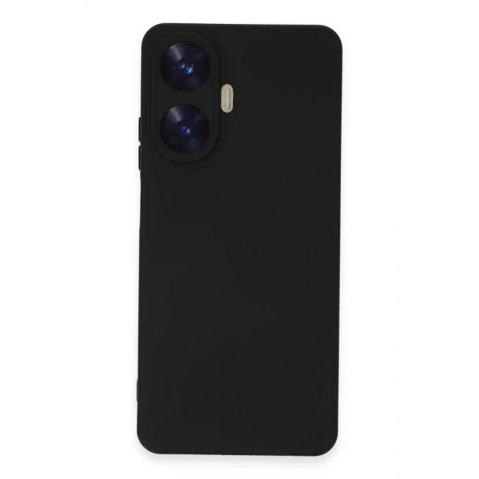 Newface Realme C55 Kılıf Nano içi Kadife Silikon - Siyah