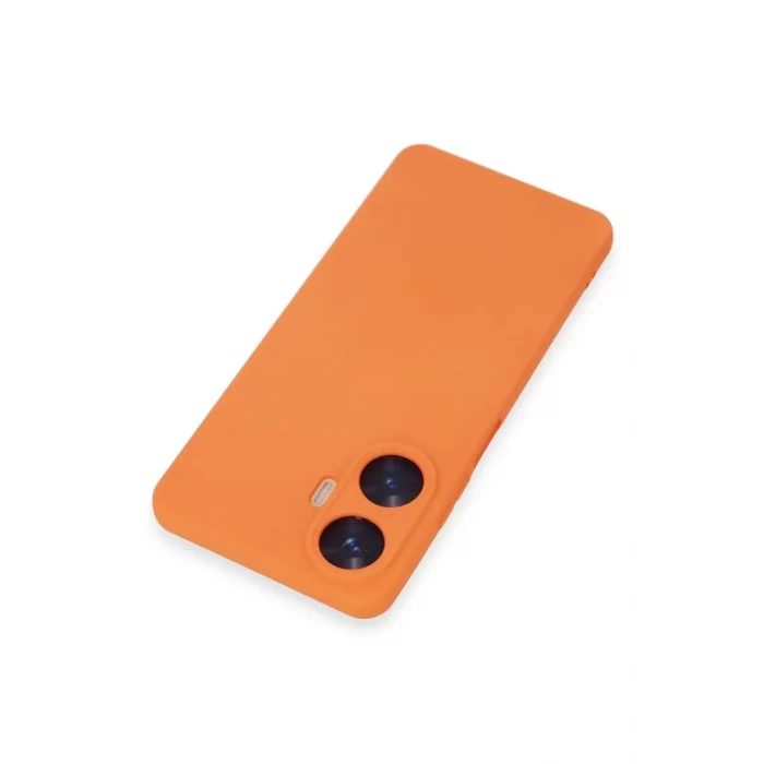 Newface Realme C55 Kılıf Nano içi Kadife Silikon - Turuncu