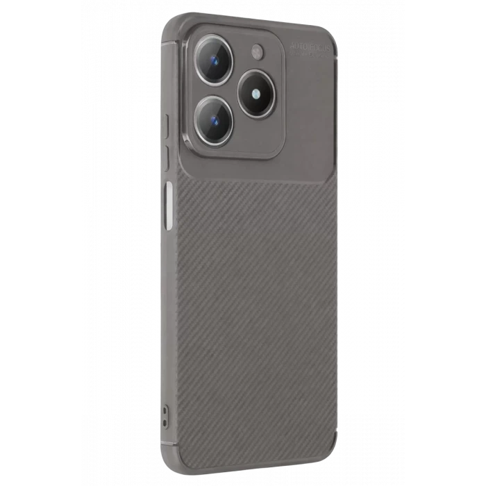 Newface Realme C61 Kılıf Auto Focus Karbon Kapak - Gri