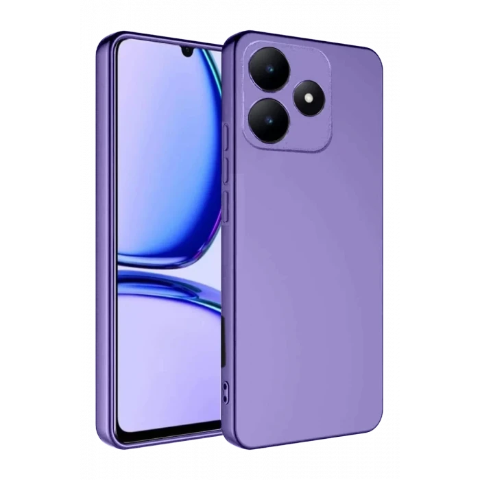 Newface Realme C61 Kılıf First Silikon - Lila