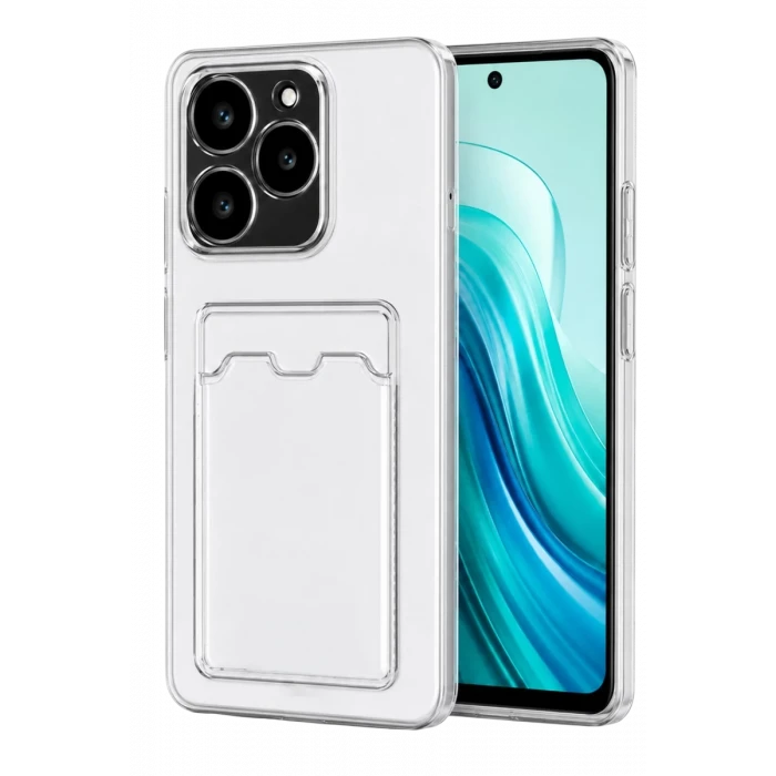 Newface Realme C61 Kılıf Kart Şeffaf Silikon - Şeffaf