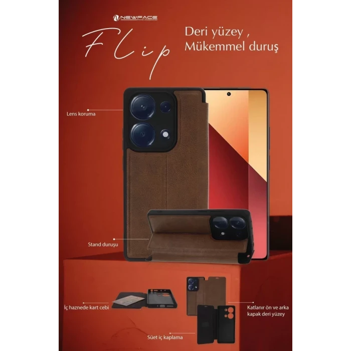 Newface Realme C65 Kılıf Flip Cover - Lacivert