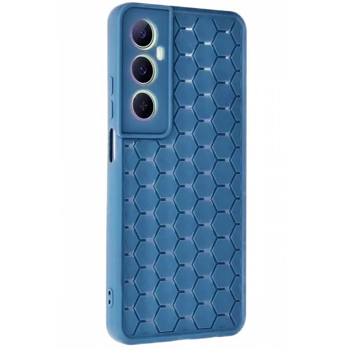 Newface Realme C65 Kılıf Petek Silikon Kapak - Mavi