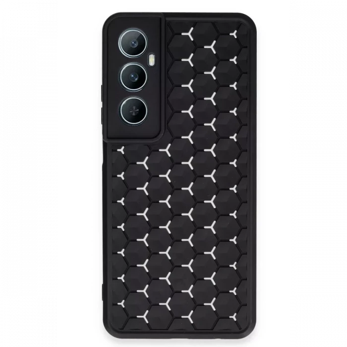 Newface Realme C65 Kılıf Petek Silikon Kapak - Siyah