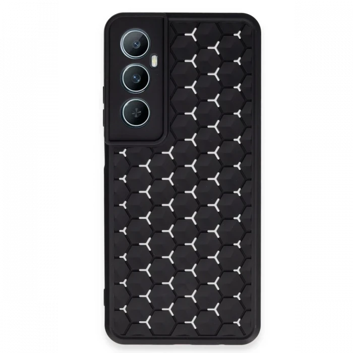 Newface Realme C65 Kılıf Petek Silikon Kapak - Siyah