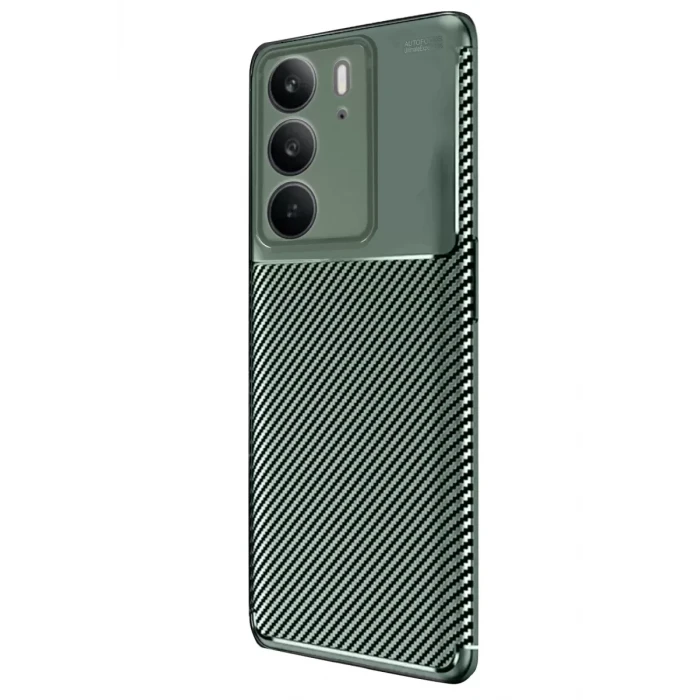 Newface Realme C75 4G Auto Focus Karbon Kapak - Koyu Yeşil