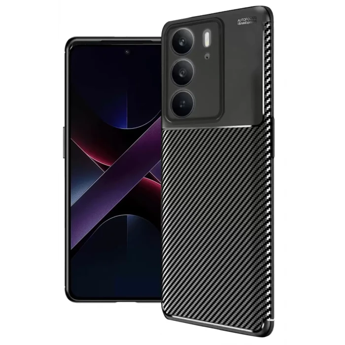 Newface Realme C75 4G Auto Focus Karbon Kapak - Siyah