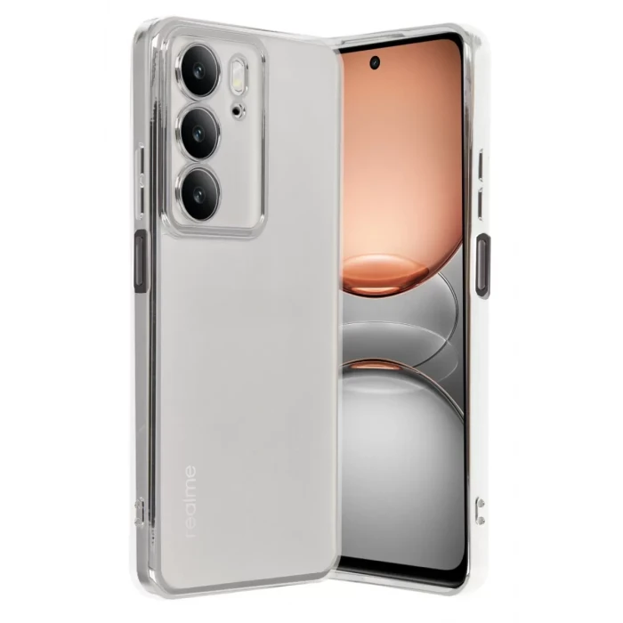 Newface Realme C75 4G Kılıf Razer Lensli Silikon - Gümüş