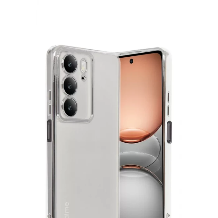 Newface Realme C75 4G Kılıf Razer Lensli Silikon - Gümüş
