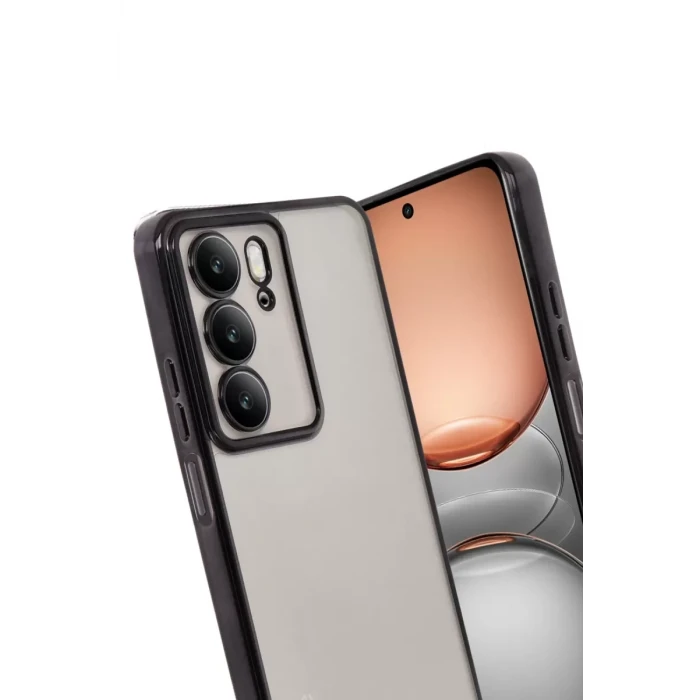 Newface Realme C75 4G Kılıf Razer Lensli Silikon - Siyah