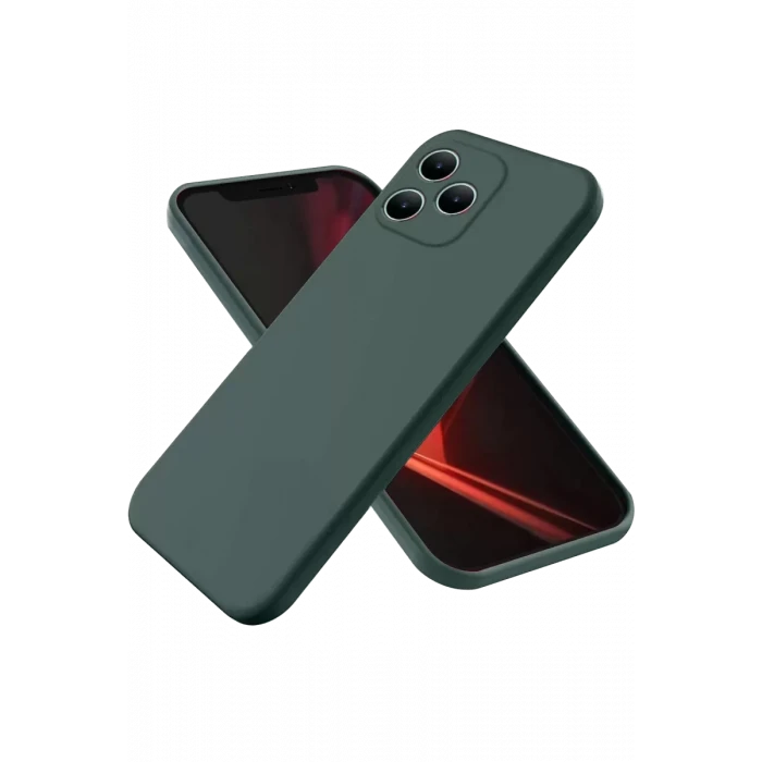 Newface Realme Note 50 4G Kılıf First Silikon - Koyu Yeşil