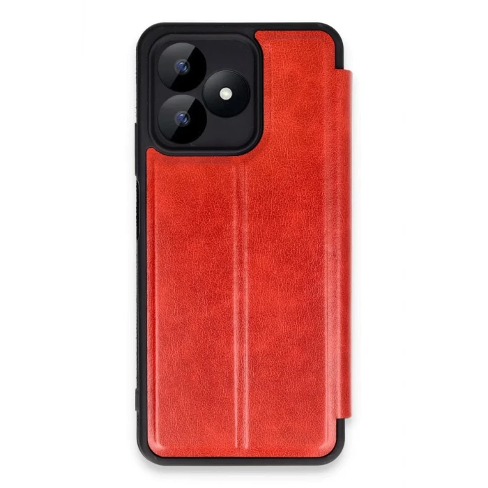 Newface Realme Note 50 4G Kılıf Flip Cover - Kırmızı