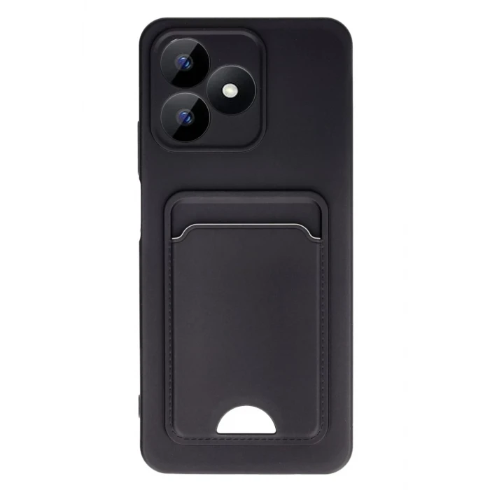 Newface Realme Note 50 4G Kılıf Kelvin Kartvizitli Silikon - Siyah