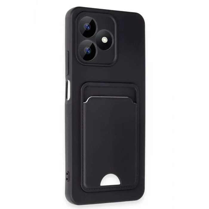 Newface Realme Note 50 4G Kılıf Kelvin Kartvizitli Silikon - Siyah