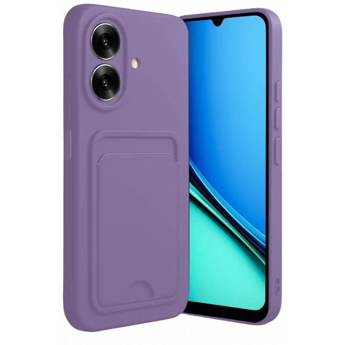 Newface Realme Note 60 Kelvin Kartvizitli Silikon - Lila