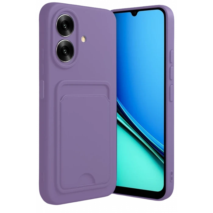 Newface Realme Note 60 Kelvin Kartvizitli Silikon - Lila