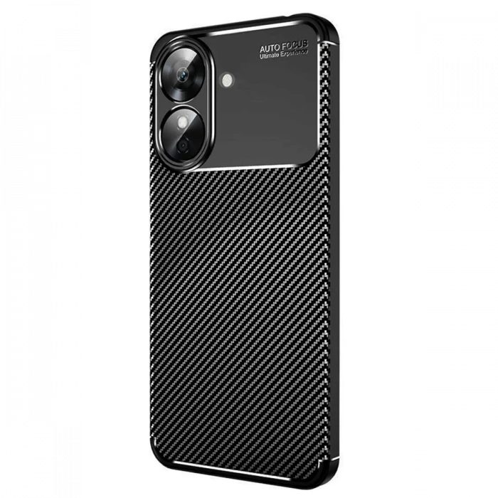 Newface Realme Note 60 Kılıf Auto Focus Karbon Kapak - Siyah