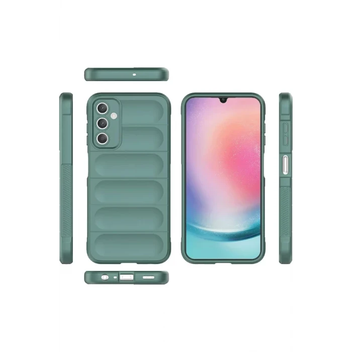 Newface Samsung A36 Kılıf Optimum Silikon - Koyu Yeşil