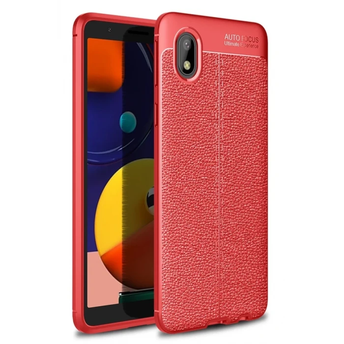 Newface Samsung Galaxy A01 Core Kılıf Auto Focus Kapak - Kırmızı