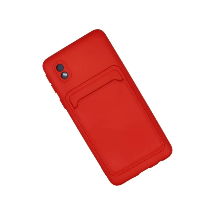 Newface Samsung Galaxy A01 Core Kılıf Kelvin Kartvizitli Silikon - Kırmızı