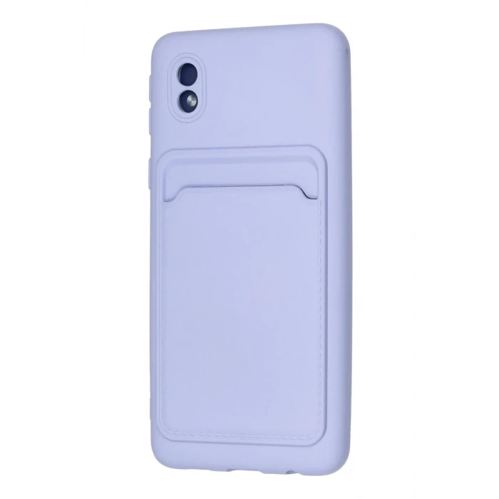 Newface Samsung Galaxy A01 Core Kılıf Kelvin Kartvizitli Silikon - Lila