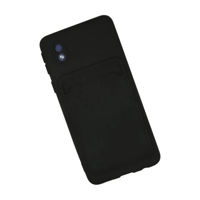 Newface Samsung Galaxy A01 Core Kılıf Kelvin Kartvizitli Silikon - Siyah