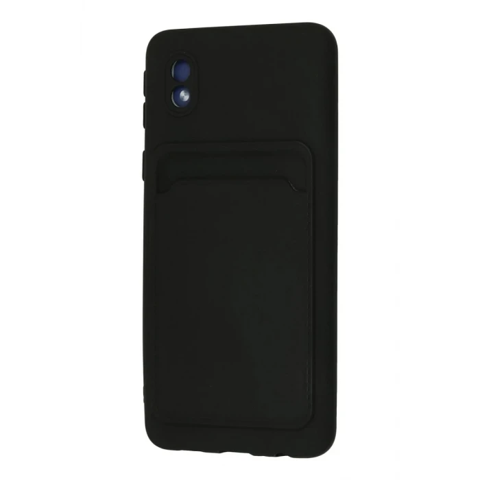 Newface Samsung Galaxy A01 Core Kılıf Kelvin Kartvizitli Silikon - Siyah
