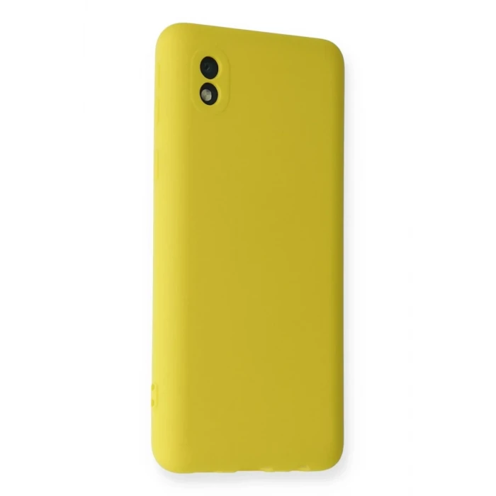 Newface Samsung Galaxy A01 Core Kılıf Nano içi Kadife Silikon - Sarı