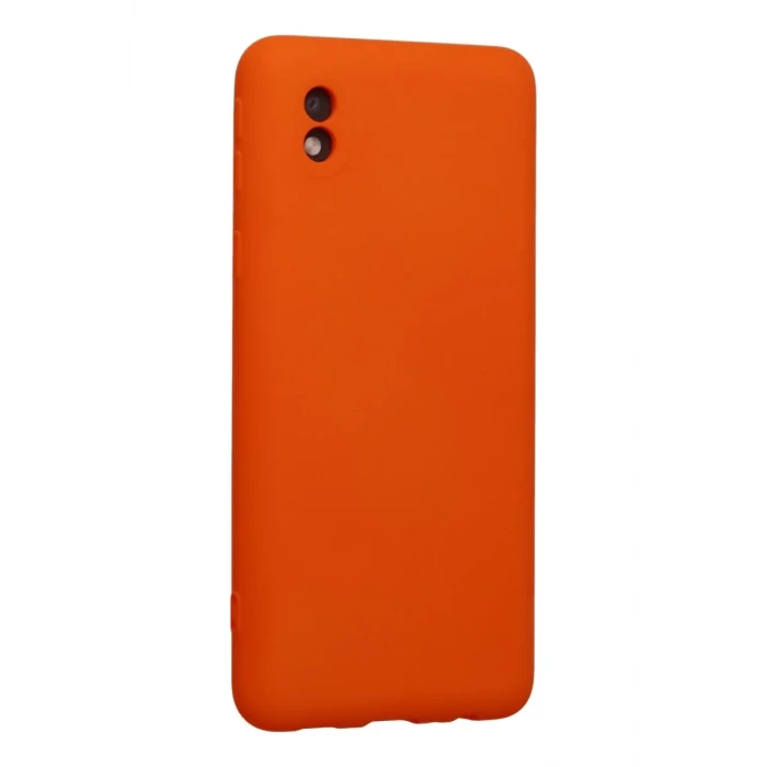 Newface Samsung Galaxy A01 Core Kılıf Nano içi Kadife Silikon - Turuncu