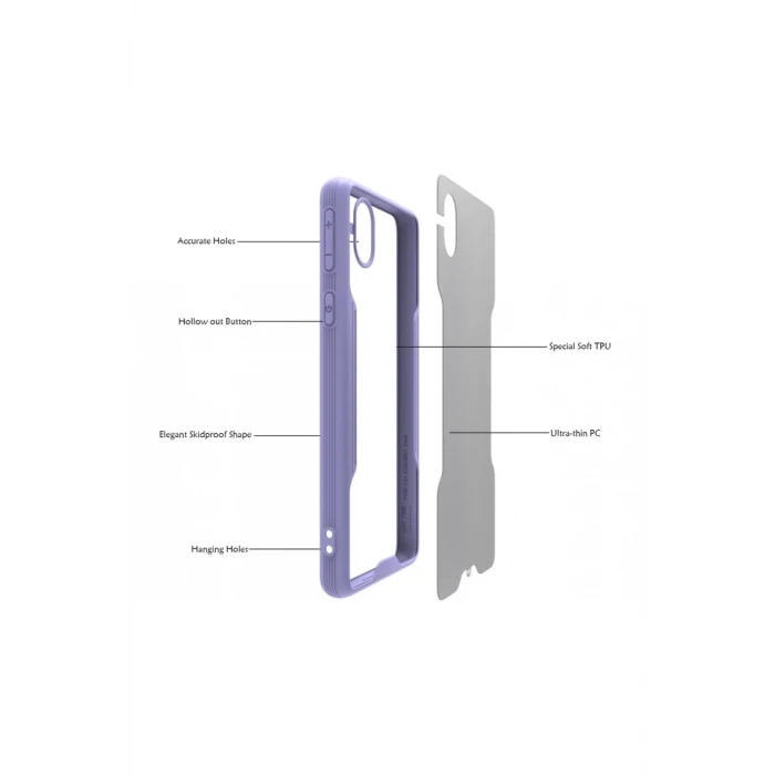 Newface Samsung Galaxy A01 Core Kılıf Platin Silikon - Mavi