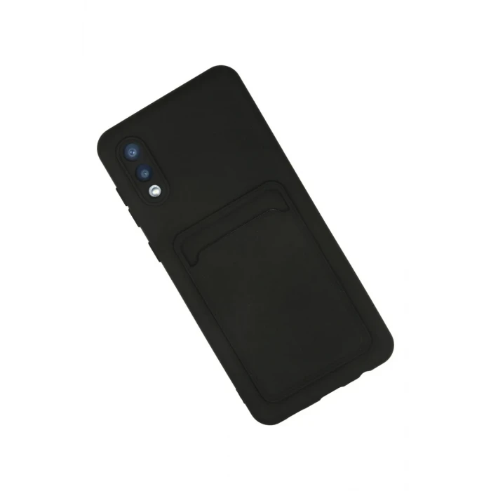 Newface Samsung Galaxy A02 Kılıf Kelvin Kartvizitli Silikon - Siyah
