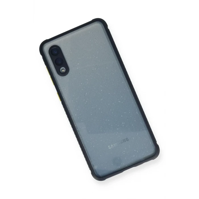 Newface Samsung Galaxy A02 Kılıf Miami Şeffaf Silikon - Lacivert