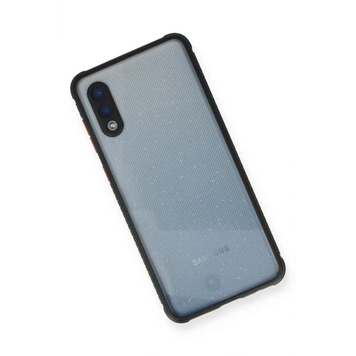 Newface Samsung Galaxy A02 Kılıf Miami Şeffaf Silikon - Siyah