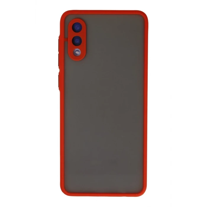 Newface Samsung Galaxy A02 Kılıf Montreal Silikon Kapak - Kırmızı
