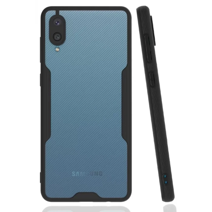 Newface Samsung Galaxy A02 Kılıf Platin Silikon - Siyah