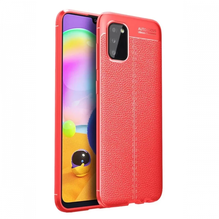 Newface Samsung Galaxy A02S Kılıf Auto Focus Kapak - Kırmızı