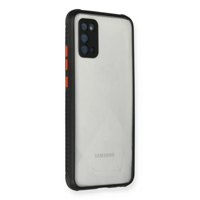 Newface Samsung Galaxy A02S Kılıf Miami Şeffaf Silikon - Siyah