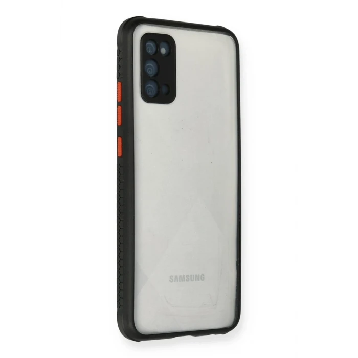 Newface Samsung Galaxy A02S Kılıf Miami Şeffaf Silikon - Siyah