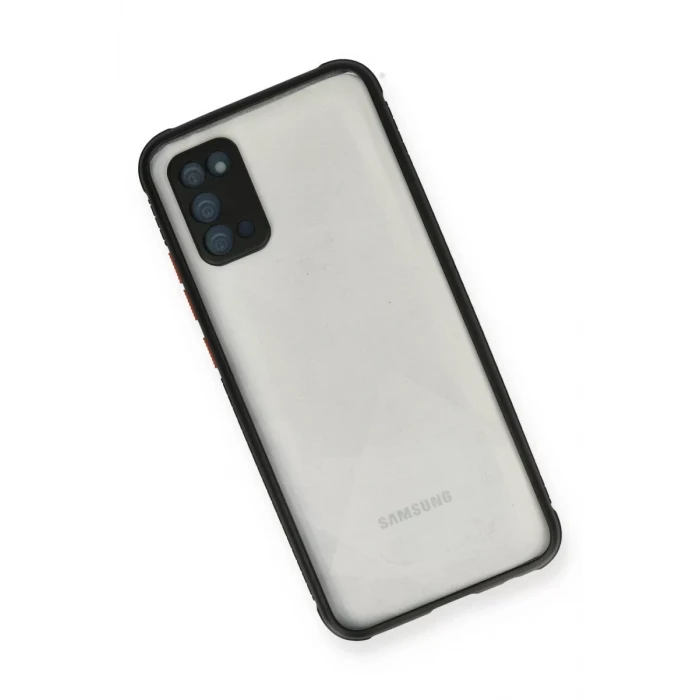 Newface Samsung Galaxy A02S Kılıf Miami Şeffaf Silikon - Siyah