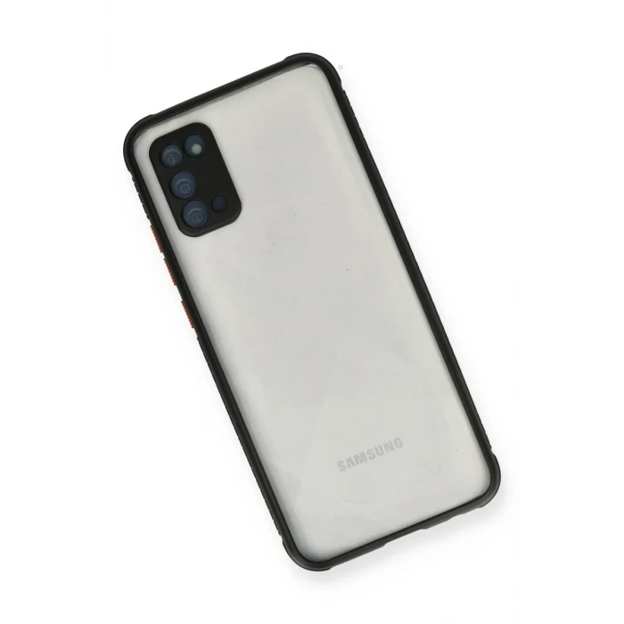 Newface Samsung Galaxy A02S Kılıf Miami Şeffaf Silikon - Siyah