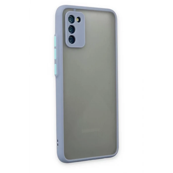 Newface Samsung Galaxy A02S Kılıf Montreal Silikon Kapak - Gri