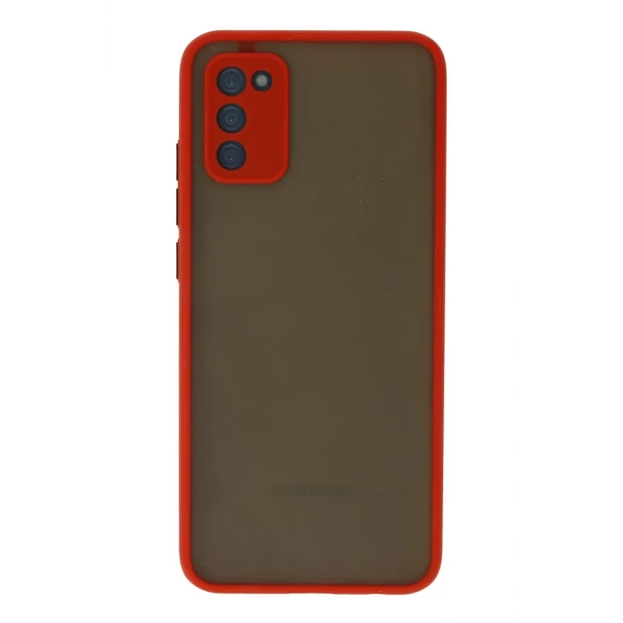 Newface Samsung Galaxy A02S Kılıf Montreal Silikon Kapak - Kırmızı