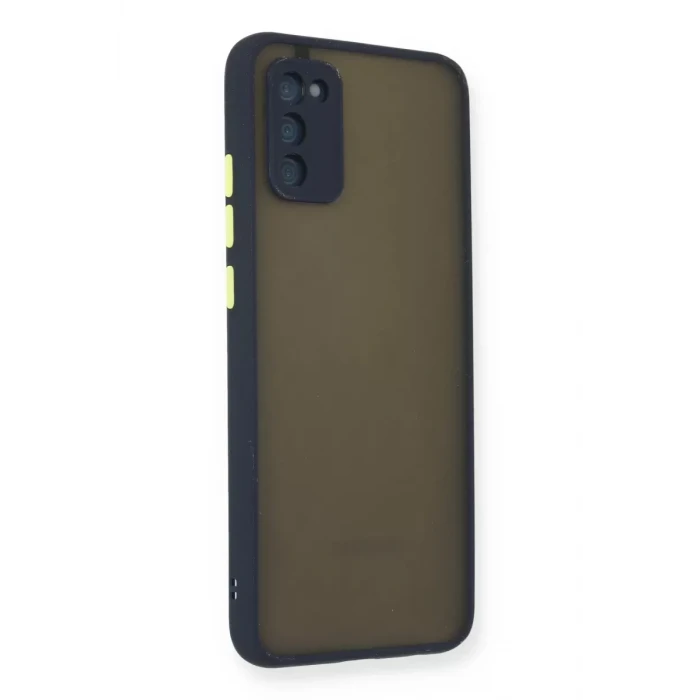 Newface Samsung Galaxy A02S Kılıf Montreal Silikon Kapak - Lacivert