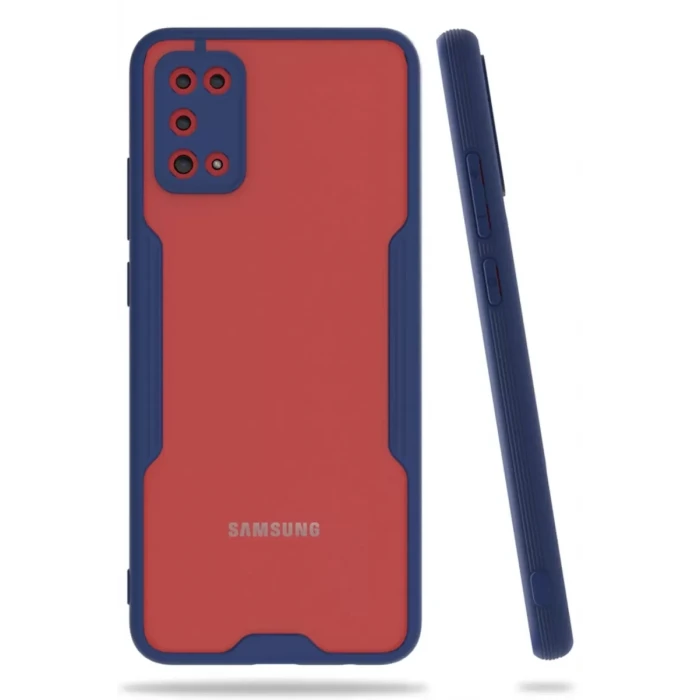 Newface Samsung Galaxy A02S Kılıf Platin Silikon - Lacivert
