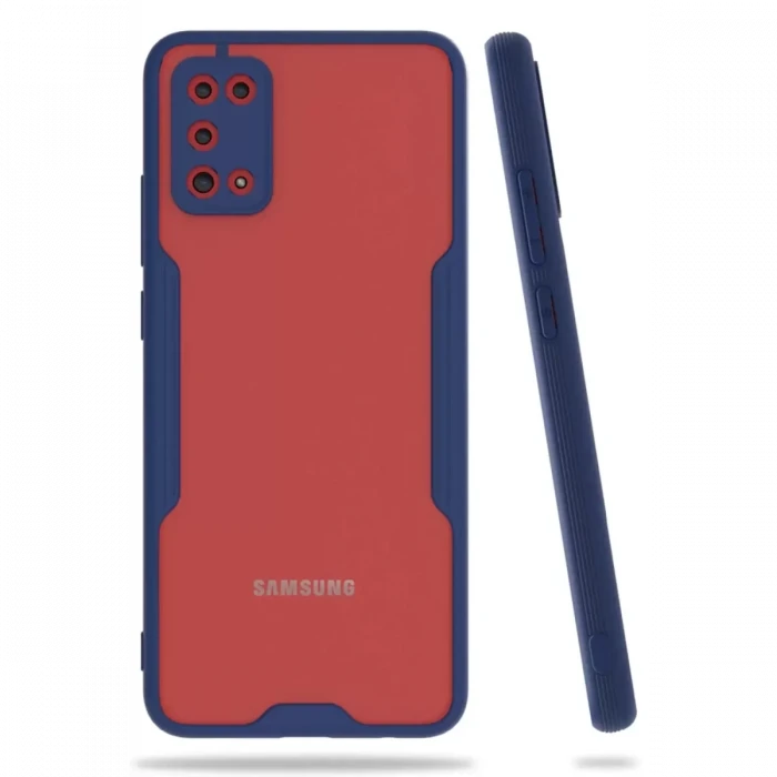 Newface Samsung Galaxy A02S Kılıf Platin Silikon - Lacivert
