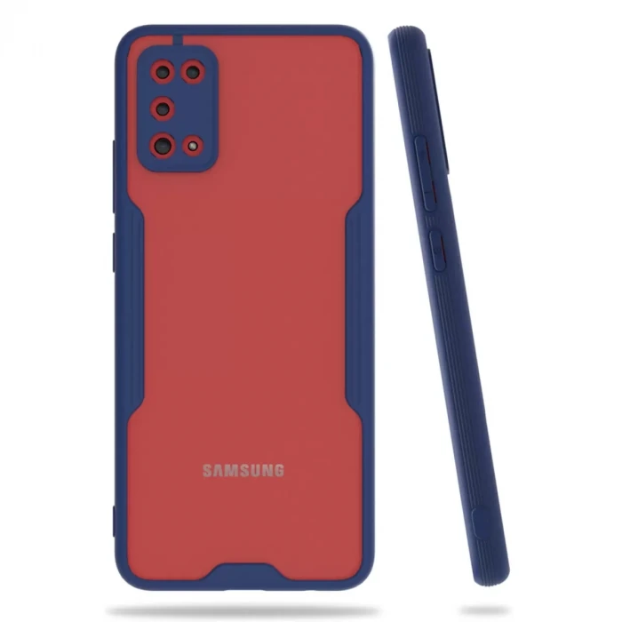 Newface Samsung Galaxy A02S Kılıf Platin Silikon - Lacivert